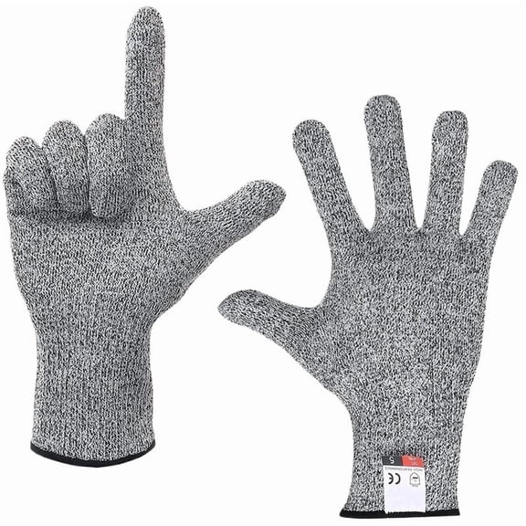1 Pair Grade 5 Cut Resistant Gloves Machine Washable Kitchen HPPE Scratch Resistant s Cutting Safety Protection For Gardener ,More Durable