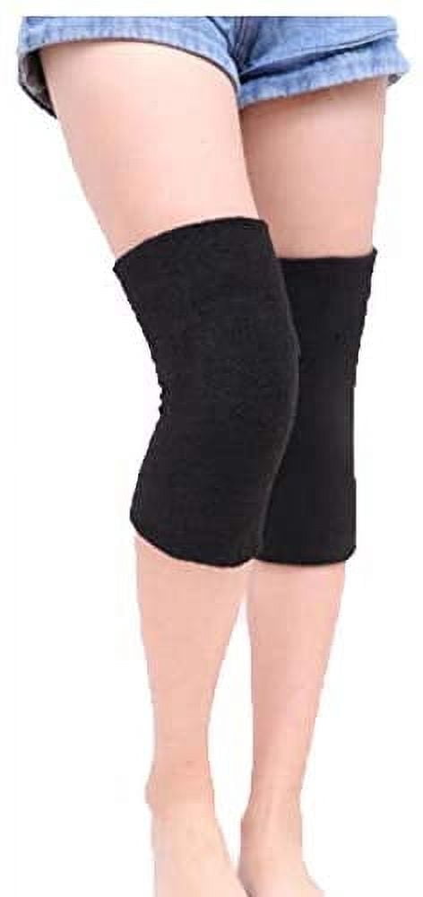 1 Pair Gray Knee Warmers for Women,Warm Knee Pads for Arthritic,Soft Fabric Leg Warmers,Elastic Knee Covers for Ski Riding Hiking Camping,Thicken Thermal Knee Braces for Christmas Gifts