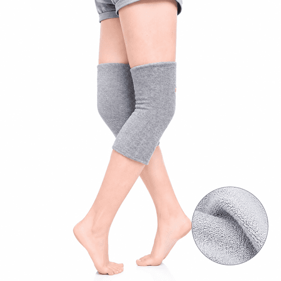 Artrylin 1 Pair Gray Knee Warmers for Women, Soft Thermal Knee Sleeves for Arthritis & Joint Pain, Elastic Leg Warmers for Skiing Hiking Camping, Thickened Knee Brace