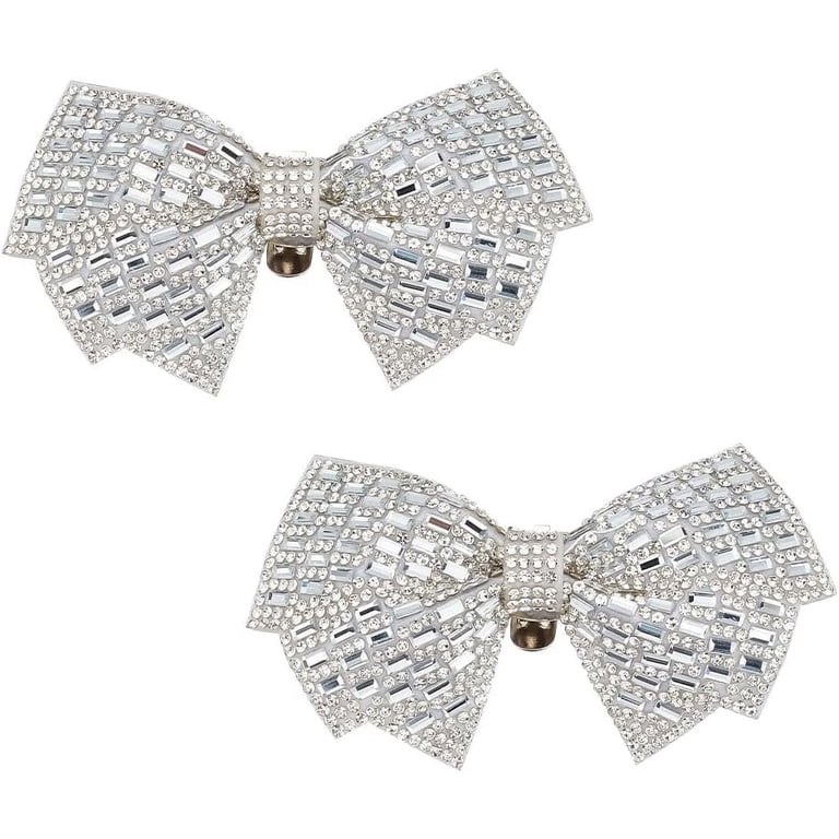 Wedding bridal Sparkling Silver Rhinestone Bow Hair Clip Amazon.com : Fdesigner Crystal Bowknot Hair Clips, Comb  main image 4