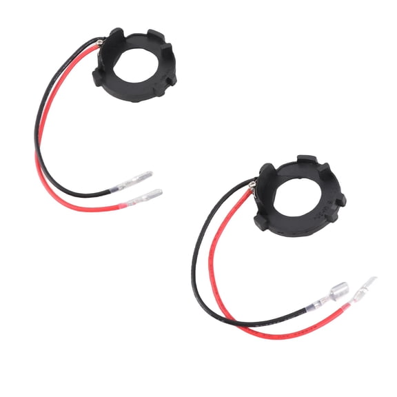 1 Pair H7 LED Headlight Bulbs Adapter Retainer Base Holder Socket Clip Fits for MK6 MK7 (17 in / 43.18 cm)