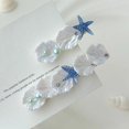 1 Pair Hairpins Imitation Shell Starfish Decor Hair Clips Ocean Style ...
