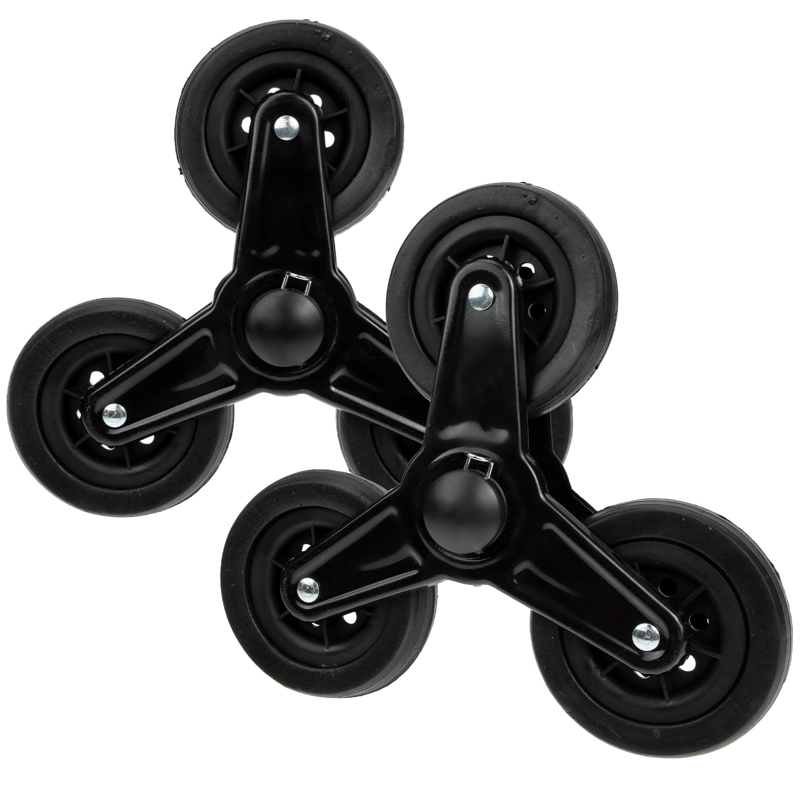 1 Pair Hand Truck Wheels Shopping Cart Casters Heavy Duty Triangle