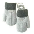 thumbnail image 1 of 1 Pair Hanging Rope Halter Thickened Fleece Lining Winter Gloves Letter Logo Solid Color Baby Knitting Mittens, 1 of 7