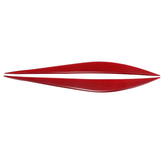 1 Pair Headlight Eyebrows Cover Decoration Styling Sticker for BMW F30 2013-2019 Carbon Fiber Pattern Red