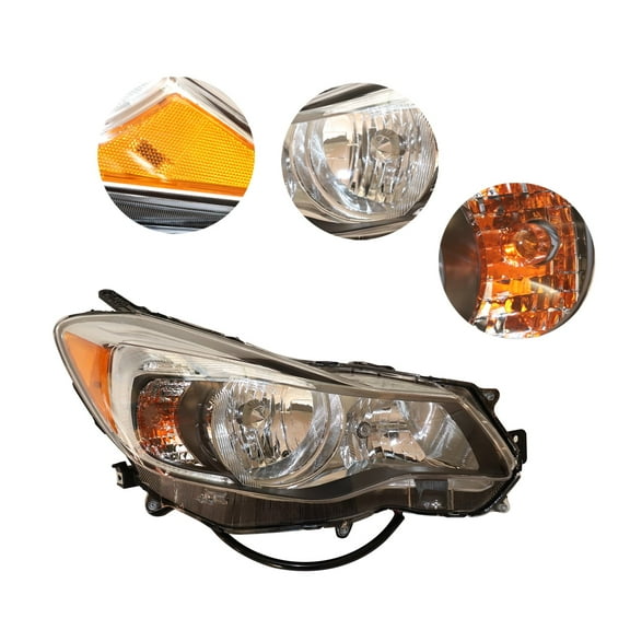16-17 Subaru Crosstrek Halogen Right Headlight Chrome
