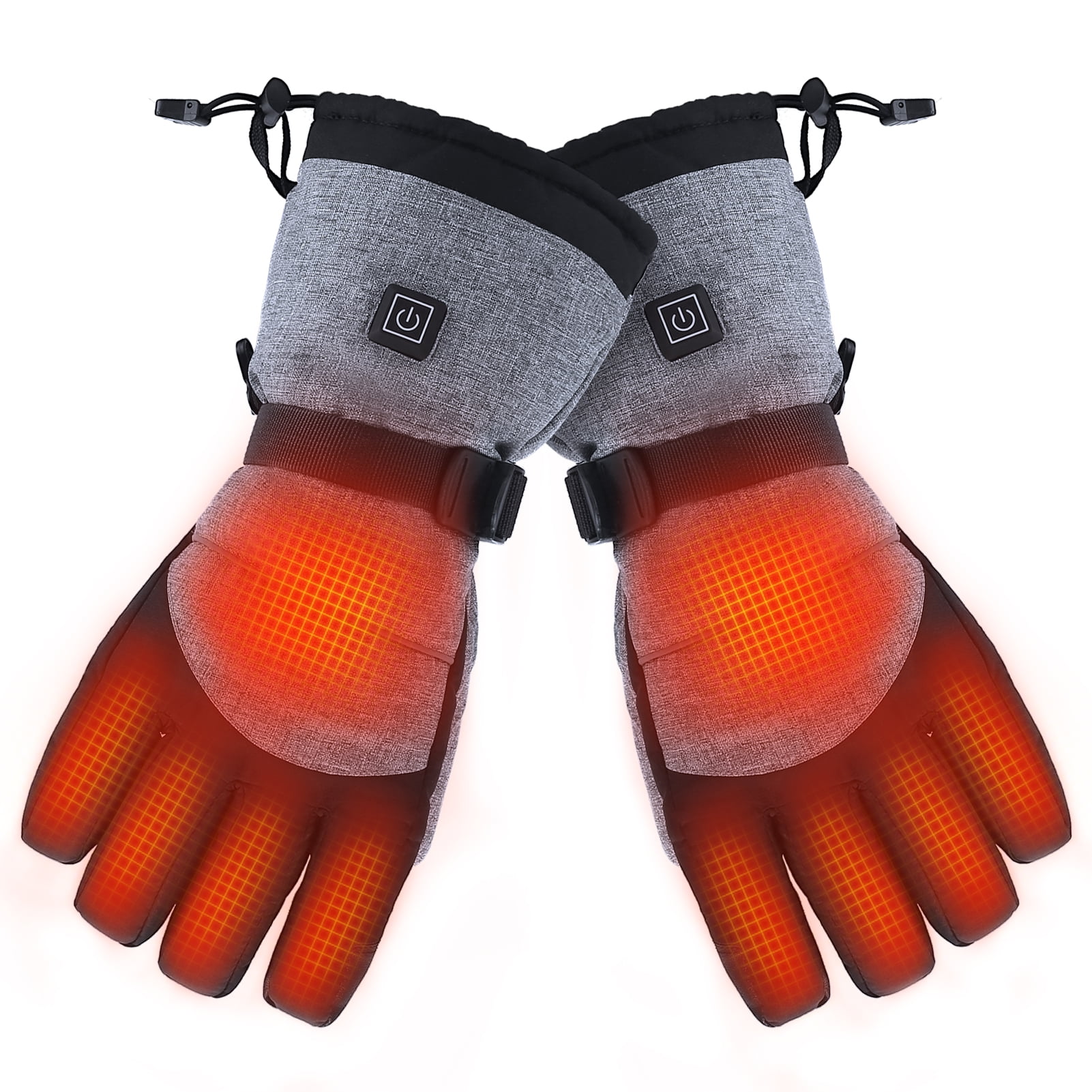 1 Pair Heated Gloves USB Rechargeable Electric 3 Heating Settings