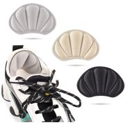 1 Pair Heel Grips Liner Cushions Inserts for Loose Shoes Insert Pads Too Big Snugs Men Women Filler Improve Shoe Comfort, Prevent Slip and Blister (Beige)