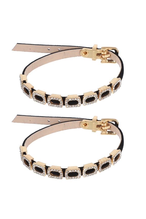 1 Pair Rhinestone High Heel Shoe Bands Detachable Straps for Sandals Slippers, Adjustable Loose Heel Accessories for Women Girls