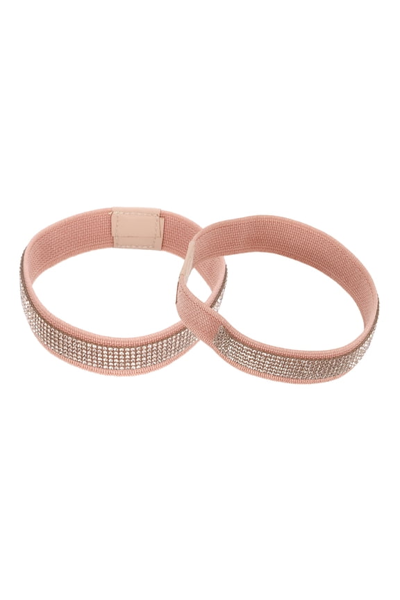 1 Pair High Heels Shoe Straps Shoe Band, Pink, Rhinestone