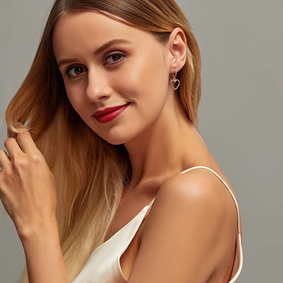 1 Pair Hoop Hollow Heart Earrings Dangling Earrings Hanging Earrings Wedding Party Prom Earrings Everyday Illusion Jewelry for Women Wedding Birthday Party Jewelry Gifts