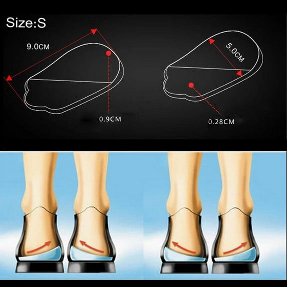 1 Pair Hot Sale Heel Cushion Orthopedic Shoes Pad Flat Foot Care X/O Type Legs Correction Brioche Leg Varus Orthotics Silicone Insole S