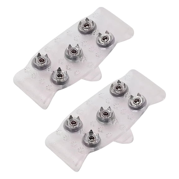 1 Pair Ice Cleats for Shoes,Universal Non Slip Hiking Spikes,5 Steel Studs Gripper Spike For Shoes,Micro Shoe Spikesfor Snow and Ice,Anti-Slip Ice Spikes for Hiking Fishing Walking Climbing(White)