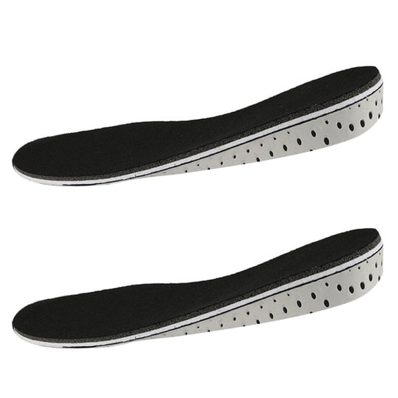 1 Pair Invisible Heel Lifting Shoe Inserts Cushion Pads Height Increase Insoles with Thick Fleece for Women and Men