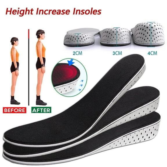 1 Pair Invisible Height Increase Insoles for Men & Women, Taller Shoe Lift Inserts, Comfort Foot Pad, US Sizes. (L)