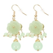 SHULIWEN 1 Pair Jade Earrings Women Dangle Earrings Creative Hook Earrings Girls Ear Jewelry