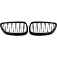 thumbnail image 1 of 1 Pair Kidney Grille Compatible with BMW 3-Series 07-10 E92 Coupe E93 Convertible 2-Door (Double Line, Glossy Black), 1 of 6