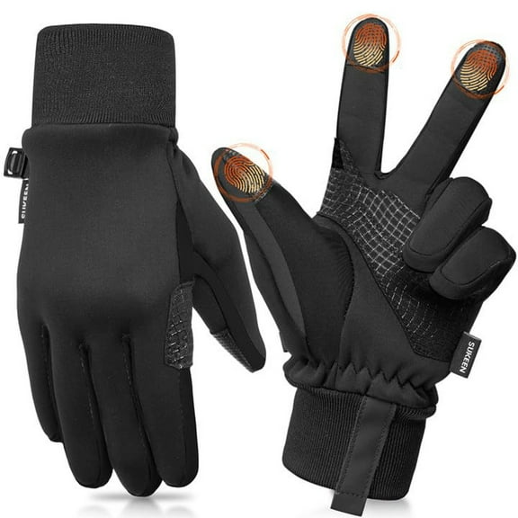 1 Pair Kids Winter Gloves,Soft Warm Touchscreen Anti-Slip Gloves,Waterproof Windproof Touchscreen Warm Gloves,Winter Thermal Gloves For Cycling Running Skiing In Outdoor Cold Weather,XL