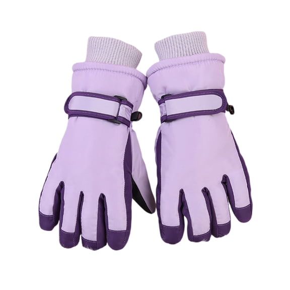 1 Pair Kids Winter Ski Gloves Soft & Warm Thicken Mittens Windproof Skating Gloves for Outdoor Snow Play