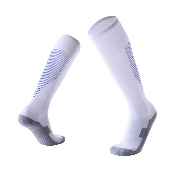 1 Pair Knee Soccer Socks Youth Striped Tube Over Knee Long Football Sock for Boy Girl Women Adult
