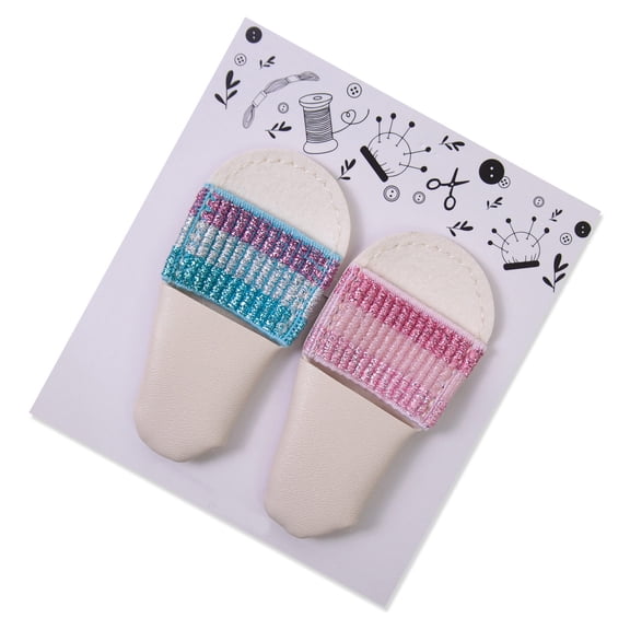 1 Pair Finger Protector Knitting Finger Guards Leather Thimbles Needle Felting Supplies for Hand Sewing Embroidery