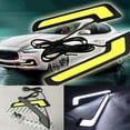 thumbnail image 1 of 1 Pair L-Type LED Vehicle Car DRL Super Bright Daytime Running Light Driving Safety Fog Lamp, 1 of 4