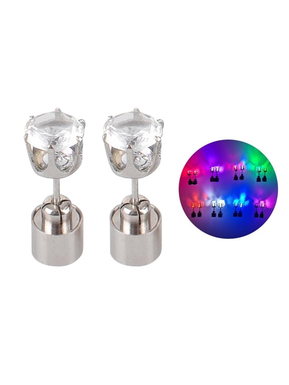 1 Pair LED Light-Up Earrings - Flashing Glowing Dangle Jewelry for Dance Parties, Concerts, Night Events & Holiday Gifts