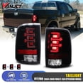 thumbnail image 1 of 1 Pair LED Tail Lights Compatible with 2004 2005 2006 2007 2008 Ford F-150 Styleside Model,Sequential Turn Signal Rear Lights,Glossy Black & Clear Lens, 1 of 10