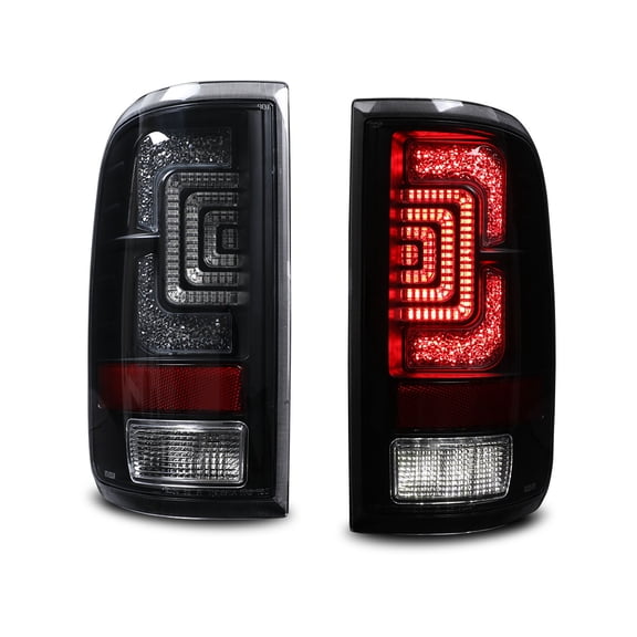 1 Pair LED Tail Lights for Ford F-150 Styleside Model 2004 2005 2006 2007 2008,Sequential Turn Signal Rear Lights,Black Matte & Clear Lens