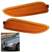 1 Pair LH RH Front Side Marker Lamp Bumper Turn Signal Light For Mercedes CLK 2003-2009