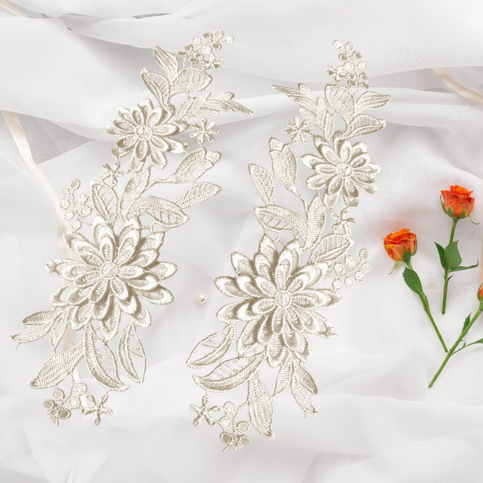 flower lace for dress Amazon.com: 1 Yard Delicate Beige Flowers Lace Trimming Vintage Fabric  Embroidered Floral Lace Ribbon Patchwork Sewing Craft for Wedding Bridal Dress  Clothes DIY Accessories Decoration (7# 6cm Wide)