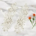 thumbnail image 1 of 1 Pair Lace Flower Applique for Evening Dress Jeans Sewing Craft Decoration Champagne, 1 of 8