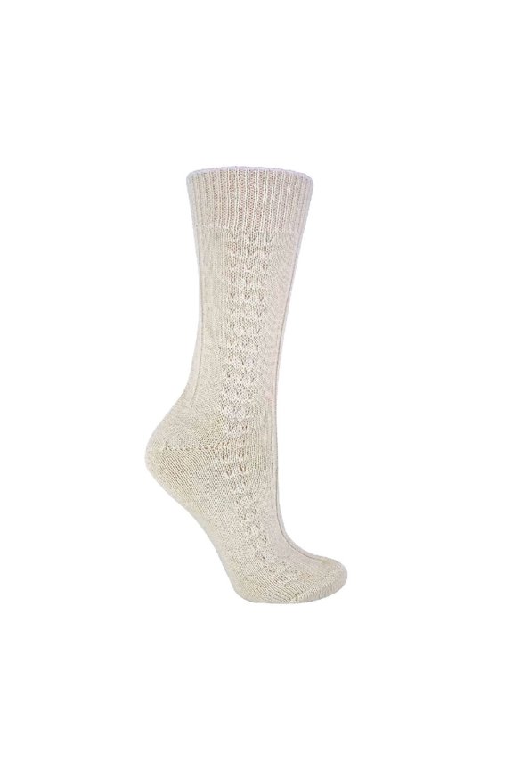 1 Pair Ladies Soft Cosy Knitted 100% Pure Wool Bed Socks