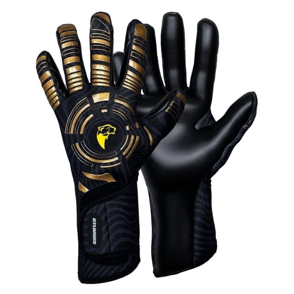 1 Pair Latex Football Goalkeeper Gloves Kids Adults Breathable Anti-slip Match Training Soccer Sports Children Men Women Goalie Gloves with Wrist Strap