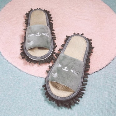 3 Pair Mop Slippers - Lazy Floor Cleaning Foot Socks For Dusting & Polishing