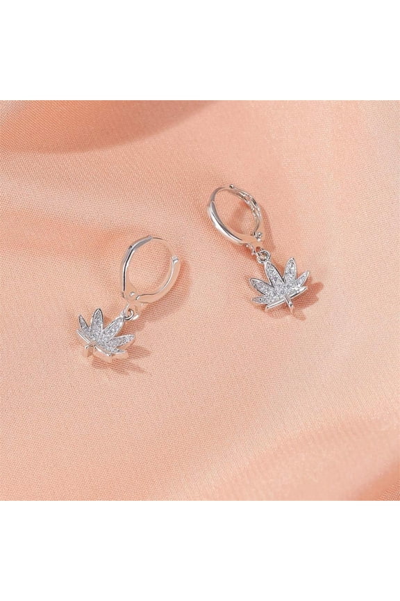 1 Pair Leaf Drop Earrings Maple Leaf Dangle Earrings Dangling Earrings Hanging Earrings Wedding Party Prom Earrings Everyday Illusion Jewelry for Women Wedding Birthday Party Jewelry Gifts Making DIY