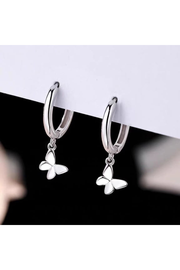 1 Pair Leverback Earrings Hypoallergenic Nickel-Free Lightweight Butterflies Charm Drop Earrings Women Jewelry Gift