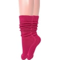 thumbnail image 1 of 1 Pair Lightweight Slouch Socks for Women Shoe Size 5-10 (Fuchsia), 1 of 6