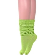 1 Pair Lightweight Slouch Socks for Women Shoe Size 5-10 (Lemon Green)