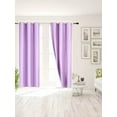 thumbnail image 1 of 1 Pair Lilac Lavender Light Purple Noa 84" Length Insulated Lined 100% Heavy Thick Blackout Silver Grommet Window Curtain Panels Drapes Not See Through Energey Saving, 1 of 5