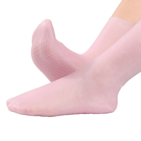 1 Pair Long Silicone Socks For Deep Moisture And Foot Health Improvement