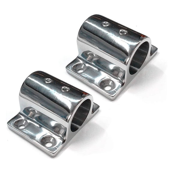 1 Pair Marine Boat Hand Rail 316 Stainless Steel 90 Degree Stanchion Rectangle Base Mount Hand Rail For 22mm Tube