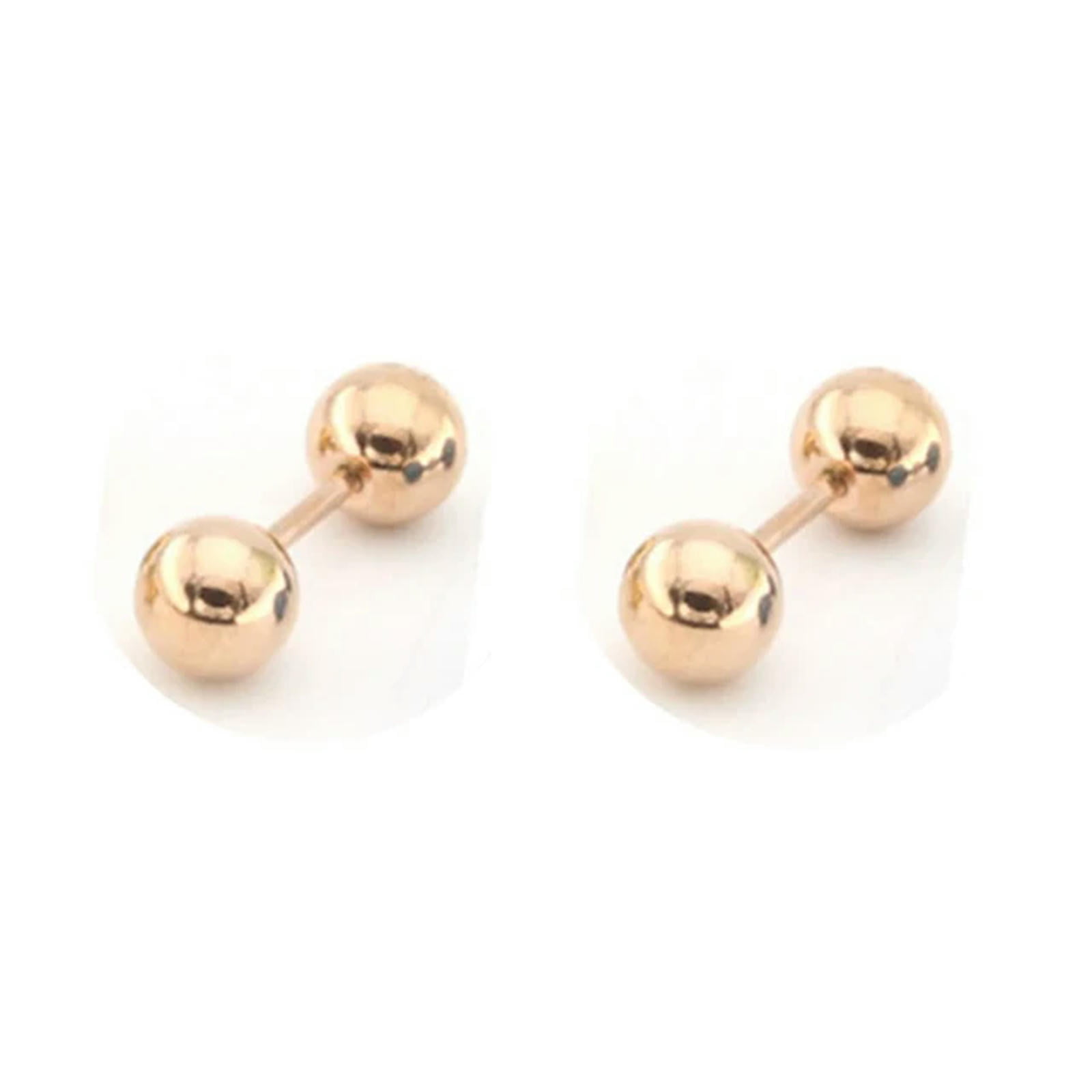 1 Pair Medical Titanium Steel Stud Earring Small Ball Screws Small Earrings Ear Bone Nail Lip