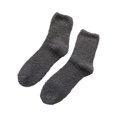 thumbnail image 1 of 1 Pair Men Fuzzy Socks Thick Warm Floor Sleep Socks Soft Plush Cozy Casual Mid-Calf Socks Winter Indoor Home Lounge Socks for Adult Men, 1 of 3