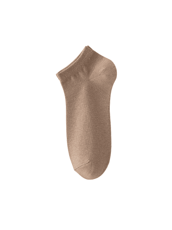 1 Pair Men Thin Ankle Socks, Breathable Deodorant Casual One Size, Camel
