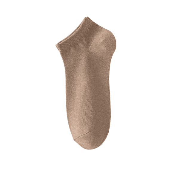 1 Pair Men Thin Ankle Socks, Breathable Deodorant Casual One Size, Camel