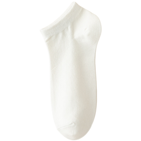 1 Pair Men Thin Ankle Socks, Breathable Deodorant Casual One Size, White
