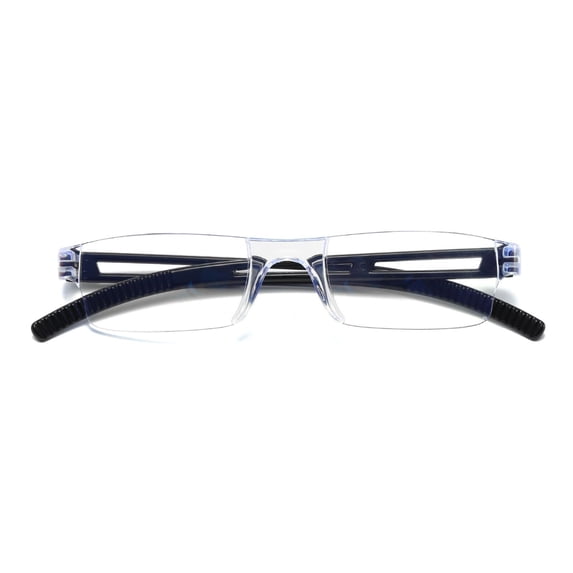 1 Pair Men Women Rimless Reading Glasses Blue Light Blocking Unisex Reader +1.50