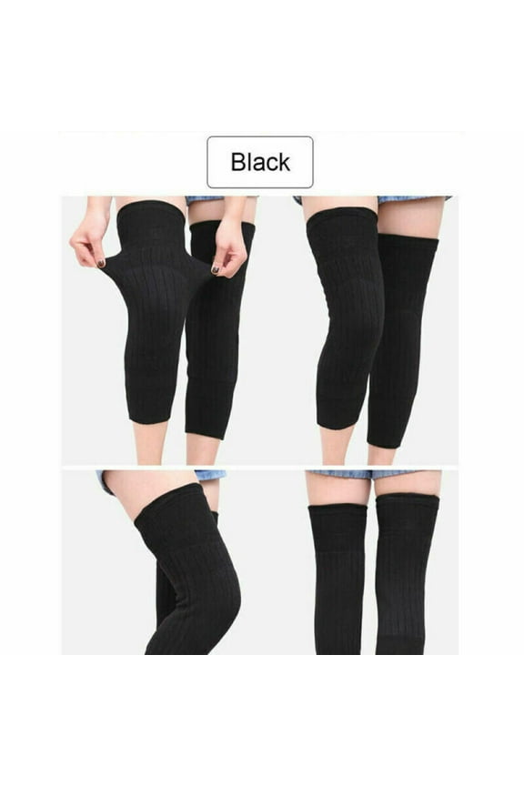 1 Pair Men Women Wool Leg Knee Warmer Winter Socks Thermal Longer Thickness