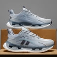 thumbnail image 1 of 1 Pair of Men's Casual Sneakers, No-tie Design, Breathable Upper with Lightweight Sole,  Casual Sports, Outdoor Sports, Training Elastic Outsole, Suitable for Teenagers' Daily Wear, Campus Style,, 1 of 9